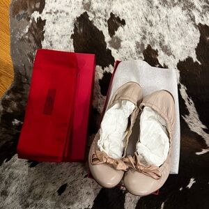 Valentino Nude Bow Flats‎
